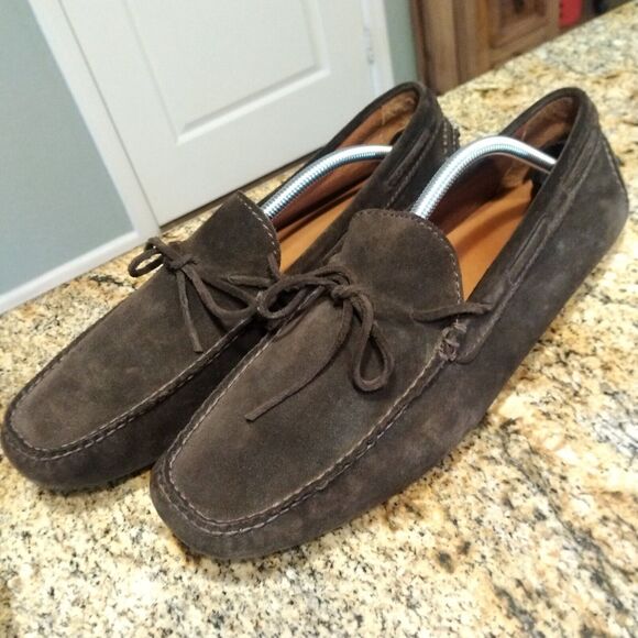 Frye Men\'s Allen Tie Suede Slip On Loafer Sz 11.5 D EUC
